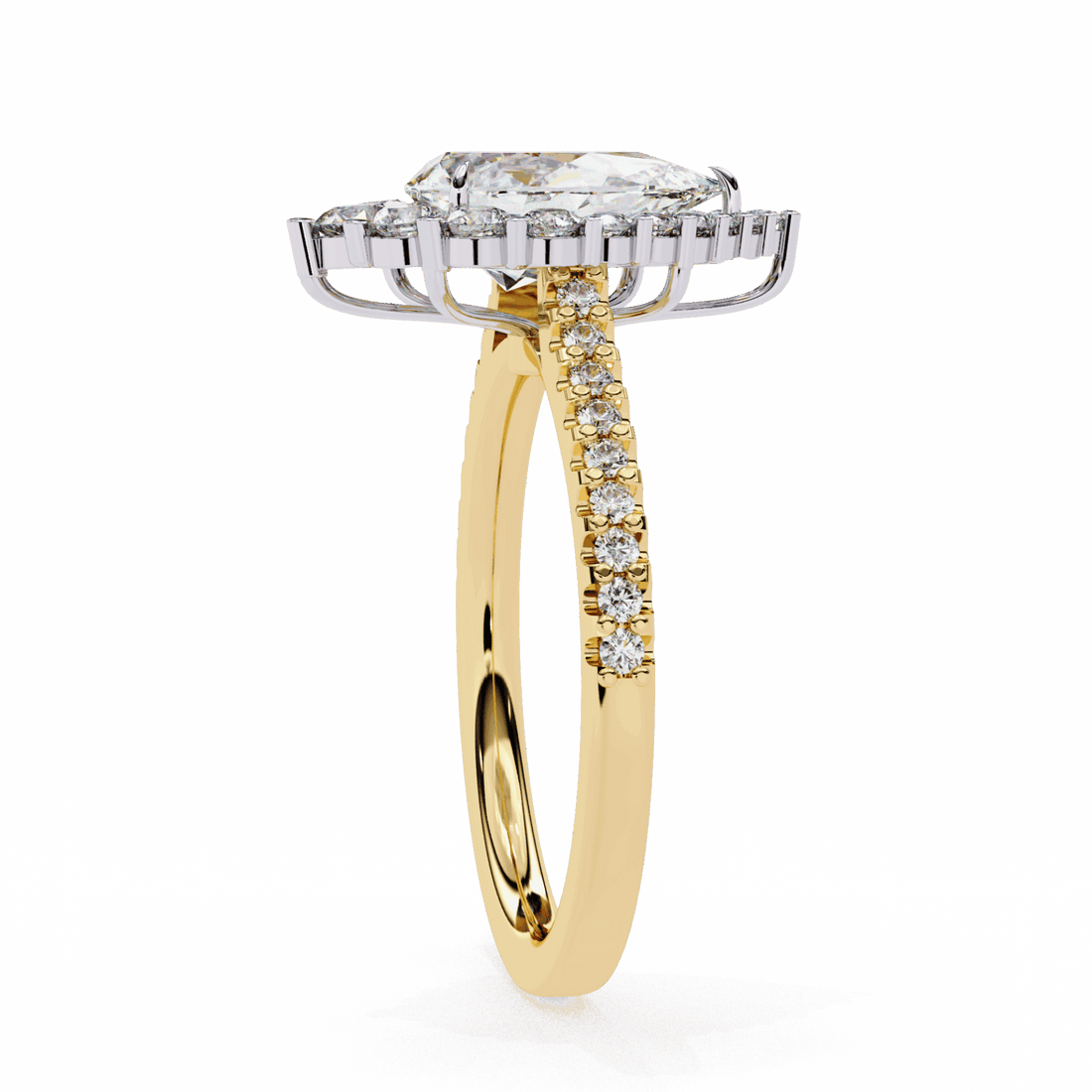 2.25 Carat Pear Refined Everyday Look Ring in Moissanite | House of Estara