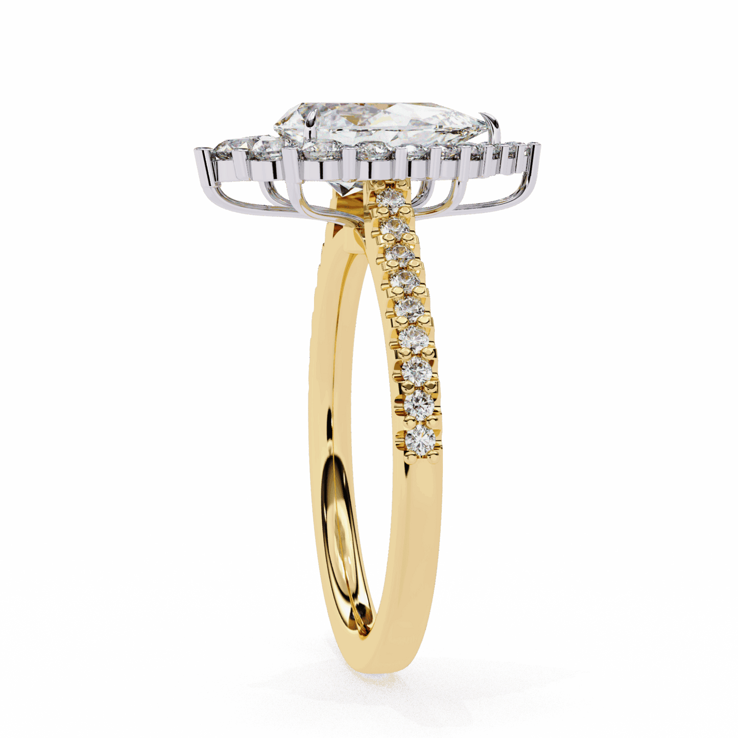 2.25 Carat Pear Refined Everyday Look Ring in Moissanite | House of Estara