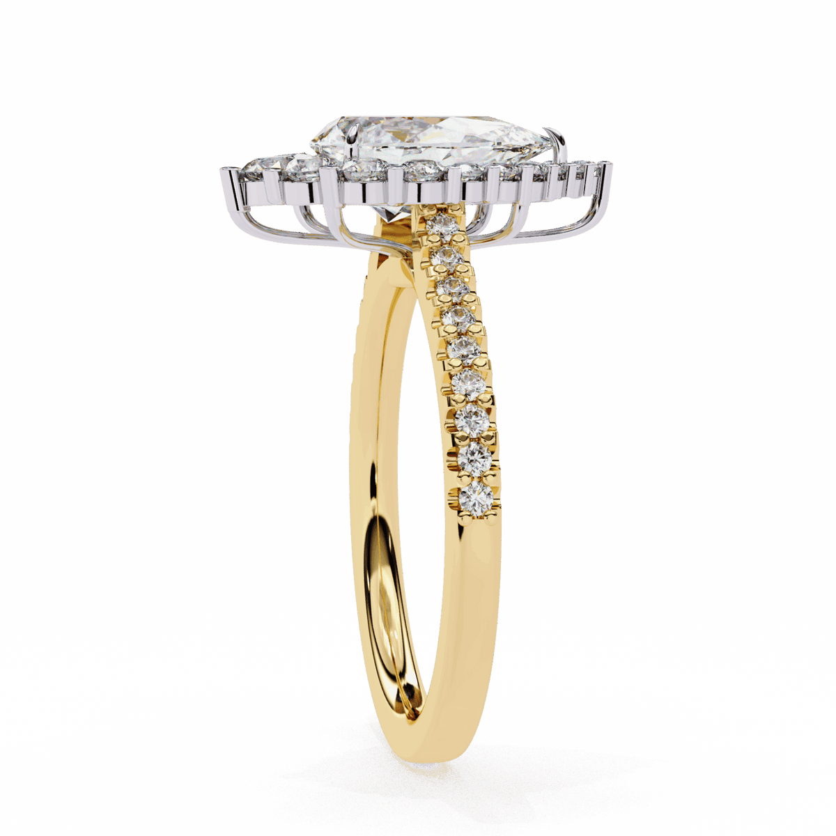 2.25 Carat Pear Refined Everyday Look Ring in Moissanite | House of Estara