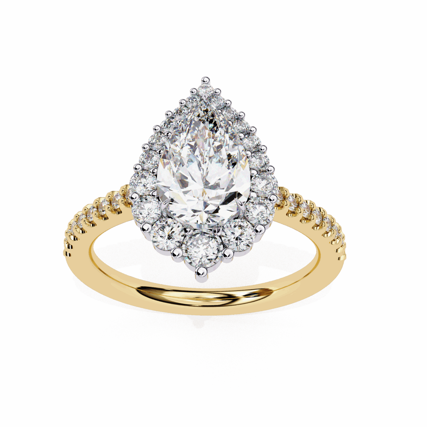 2.25 Carat Pear Refined Everyday Look Ring in Moissanite | House of Estara