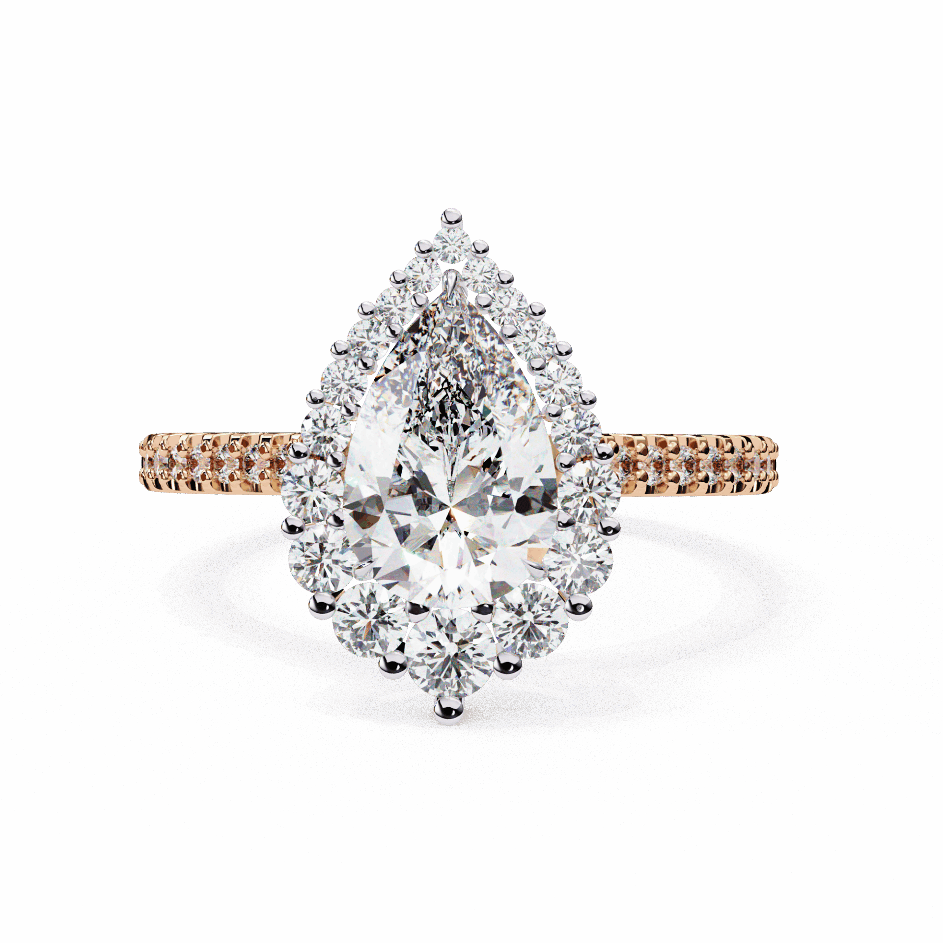 2.25 Carat Pear Refined Everyday Look Ring in Moissanite | House of Estara