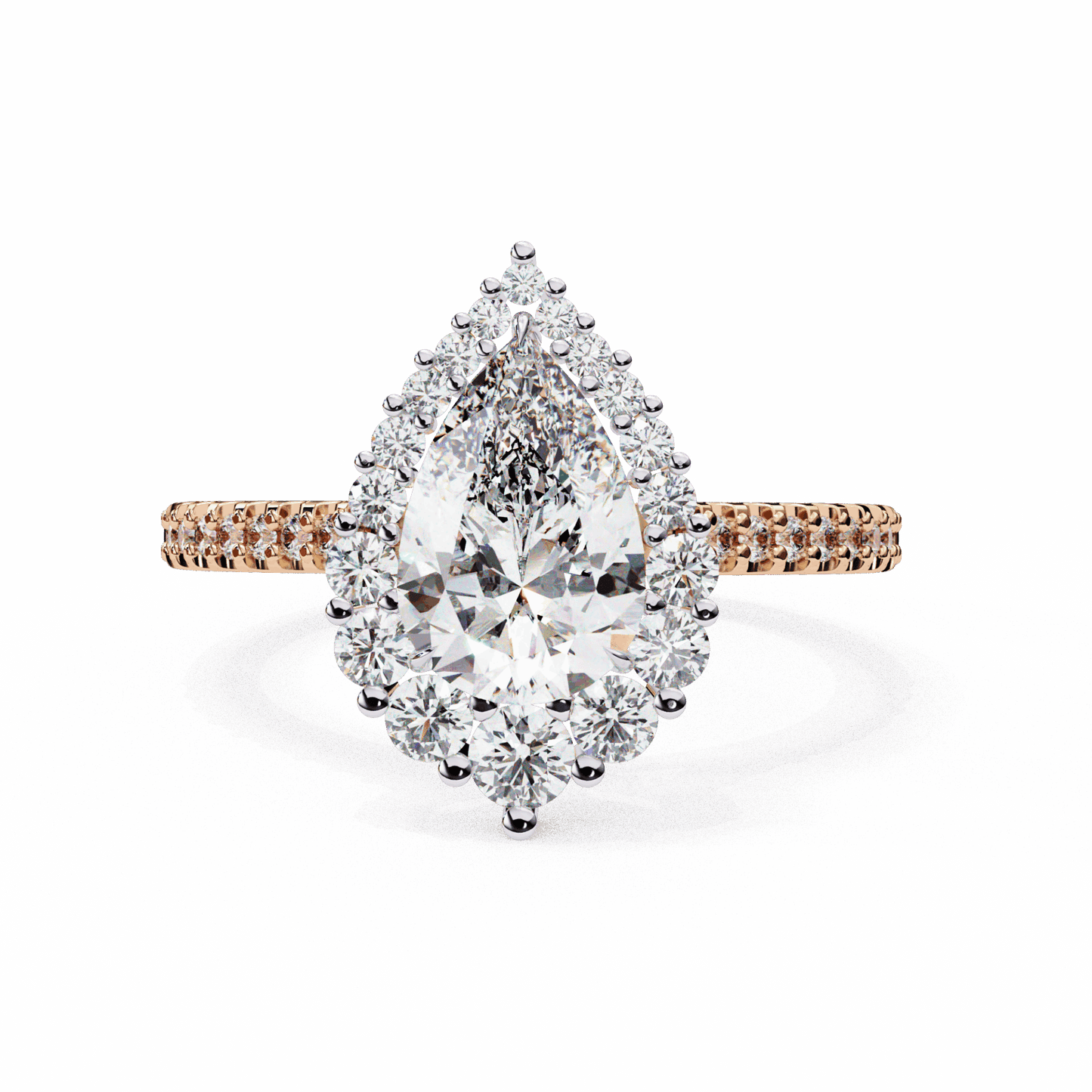 2.25 Carat Pear Refined Everyday Look Ring in Moissanite | House of Estara