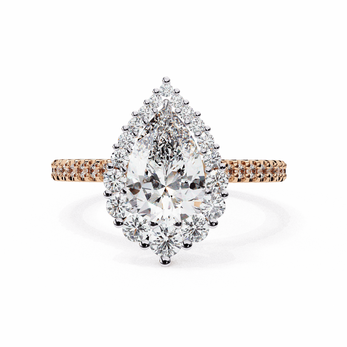 2.25 Carat Pear Refined Everyday Look Ring in Moissanite | House of Estara