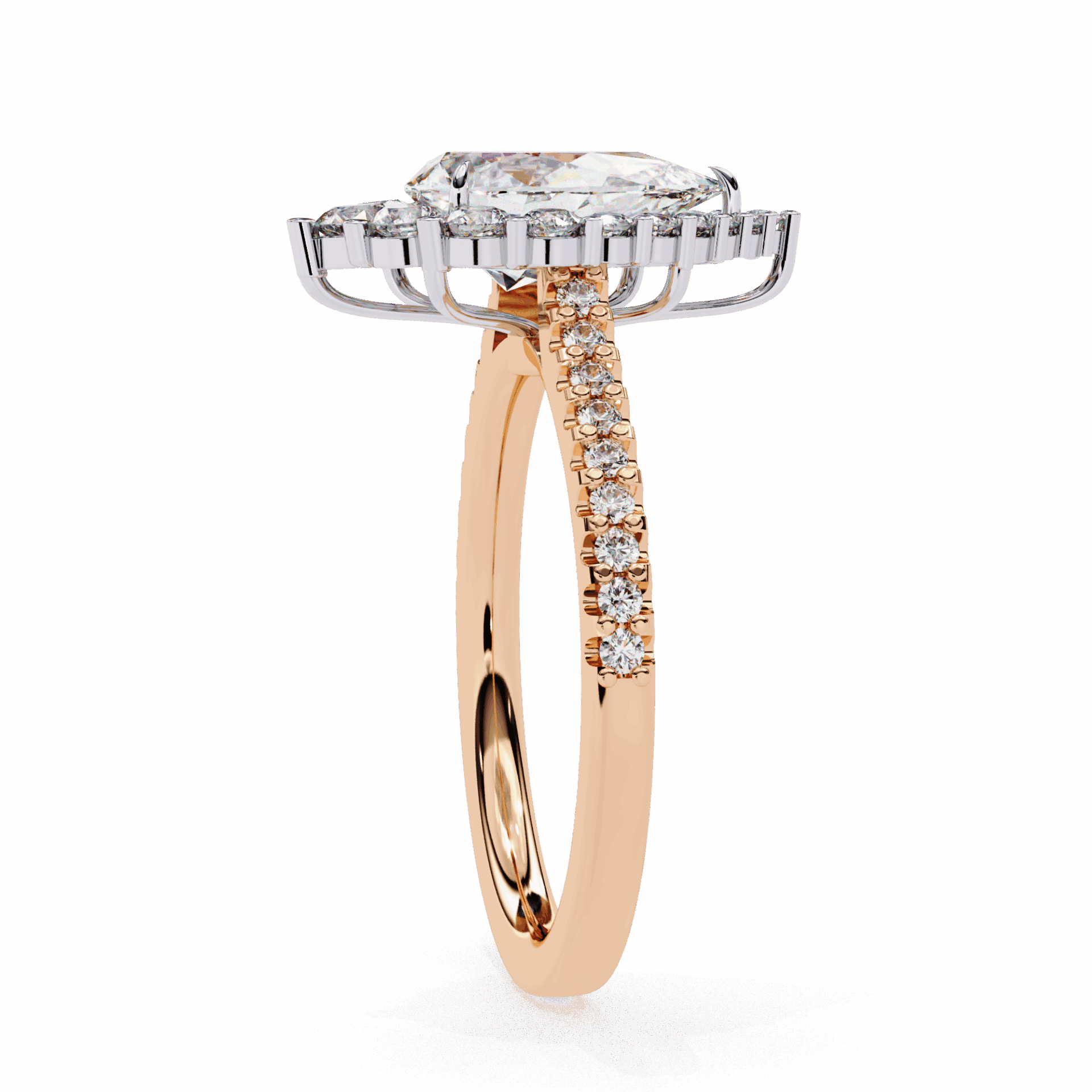 2.25 Carat Pear Refined Everyday Look Ring in Moissanite | House of Estara