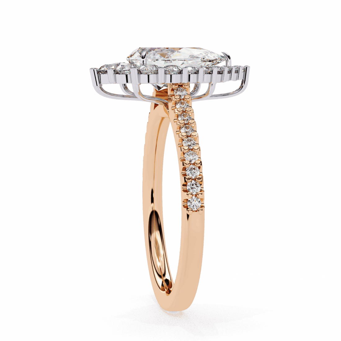 2.25 Carat Pear Refined Everyday Look Ring in Moissanite | House of Estara