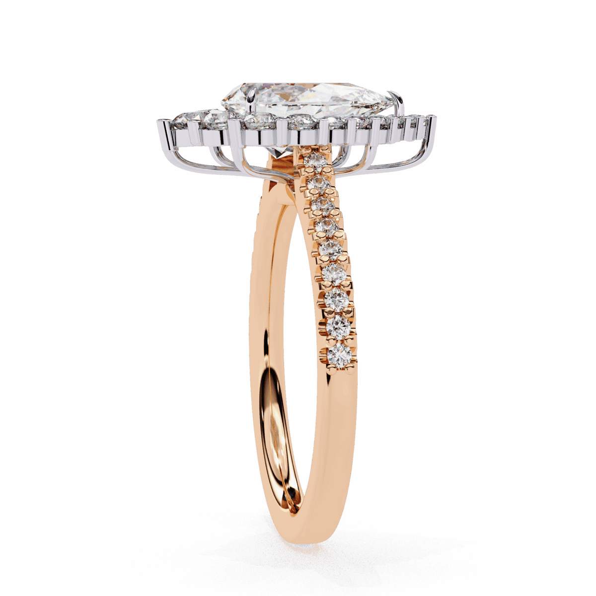 2.25 Carat Pear Refined Everyday Look Ring in Moissanite | House of Estara