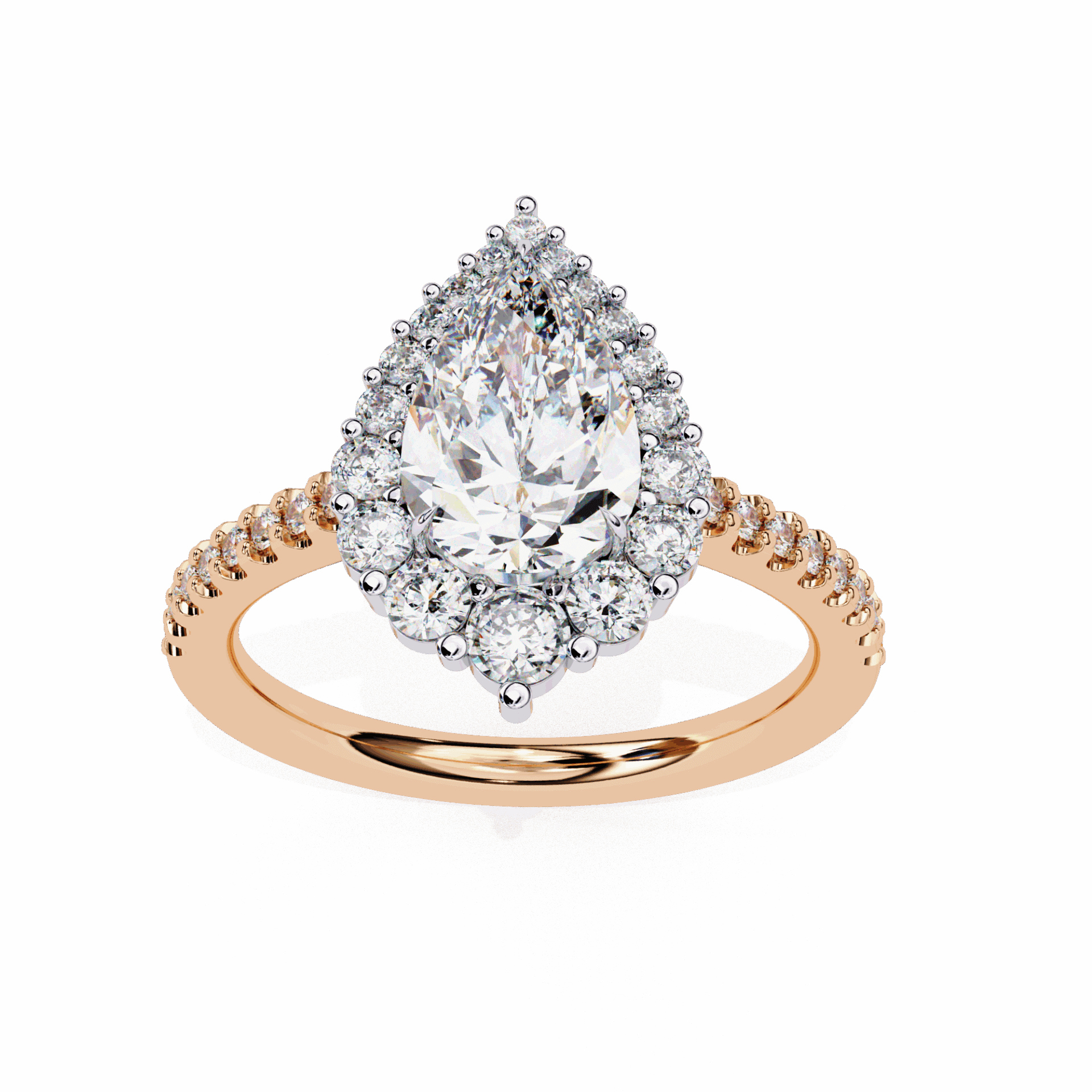 2.25 Carat Pear Refined Everyday Look Ring in Moissanite | House of Estara