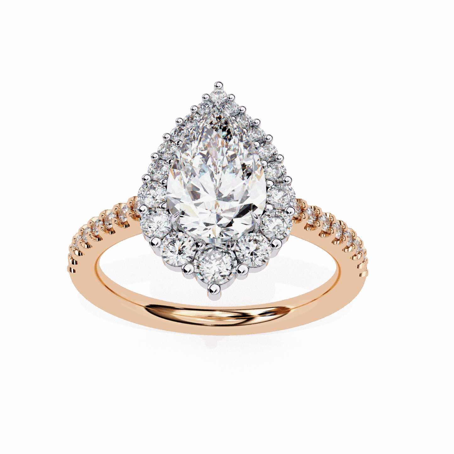 2.25 Carat Pear Refined Everyday Look Ring in Moissanite | House of Estara