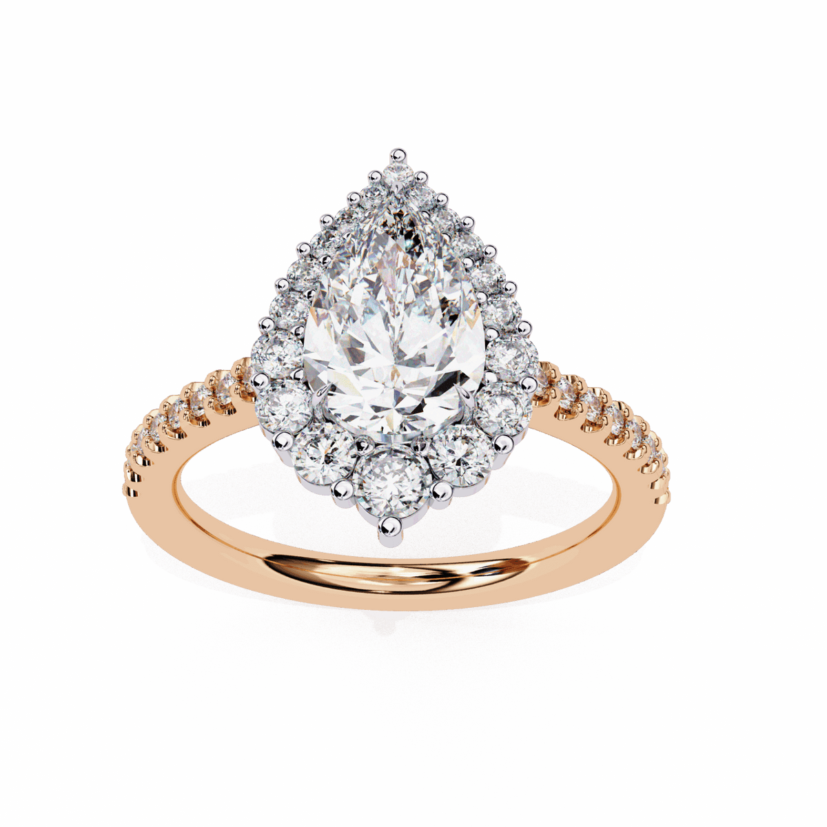 2.25 Carat Pear Refined Everyday Look Ring in Moissanite | House of Estara