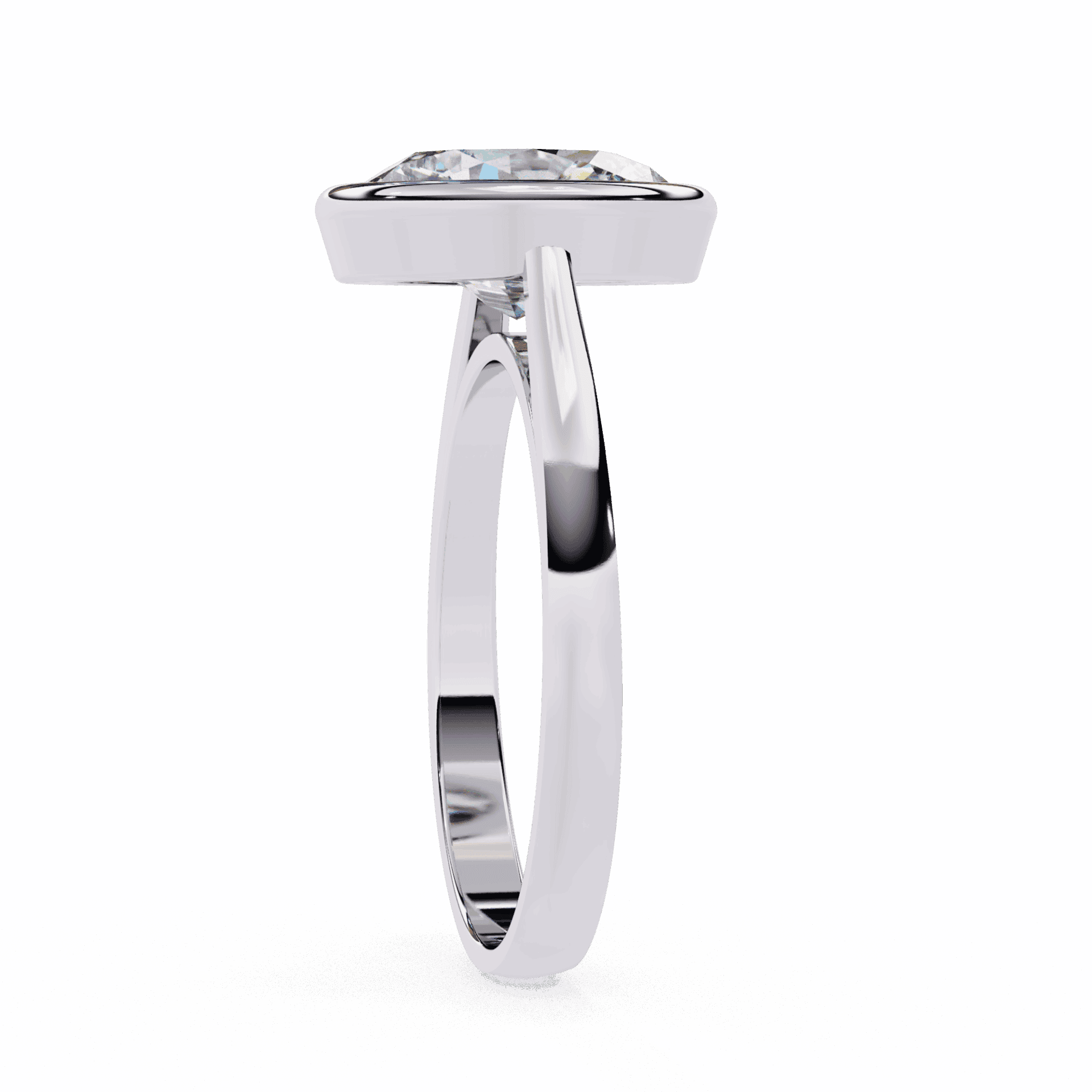 2.5 Carat Oval Minimalist Solitaire Engagement Ring in Moissanite | House of Estara