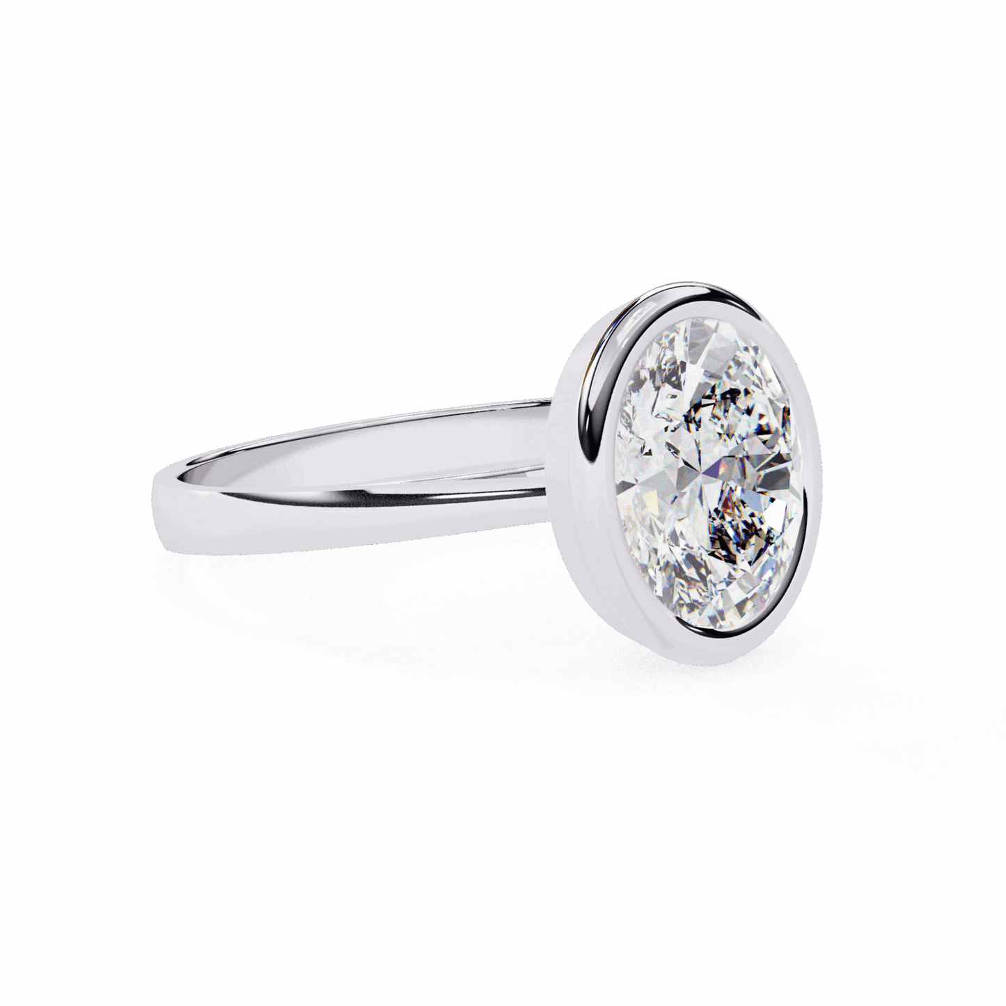 2.5 Carat Oval Minimalist Solitaire Engagement Ring in Moissanite | House of Estara