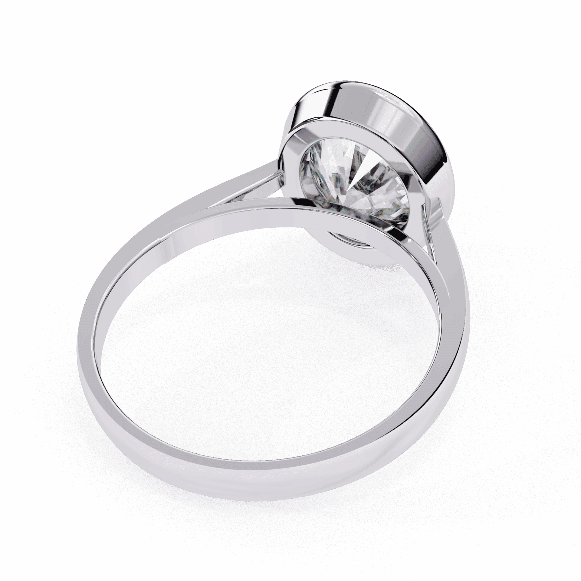 2.5 Carat Oval Minimalist Solitaire Engagement Ring in Moissanite | House of Estara