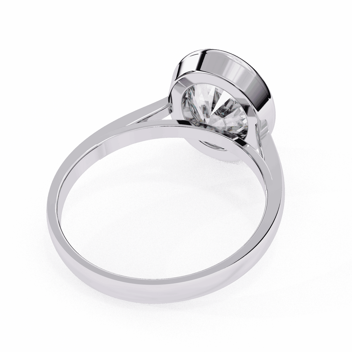 2.5 Carat Oval Minimalist Solitaire Engagement Ring in Moissanite | House of Estara