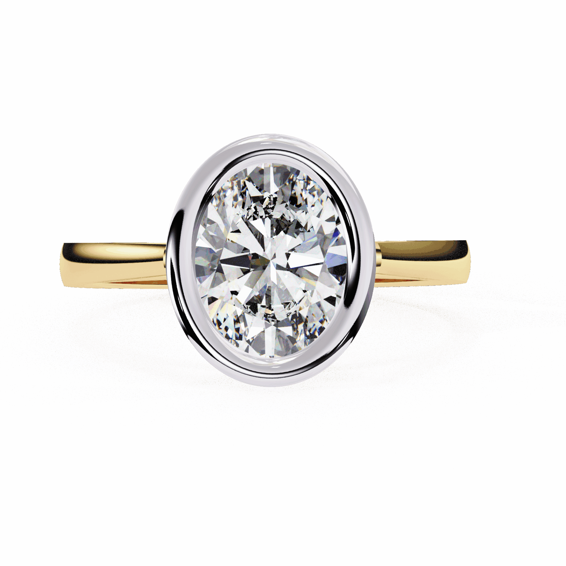 2.5 Carat Oval Minimalist Solitaire Engagement Ring in Moissanite | House of Estara