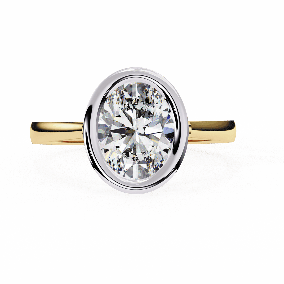 2.5 Carat Oval Minimalist Solitaire Engagement Ring in Moissanite | House of Estara