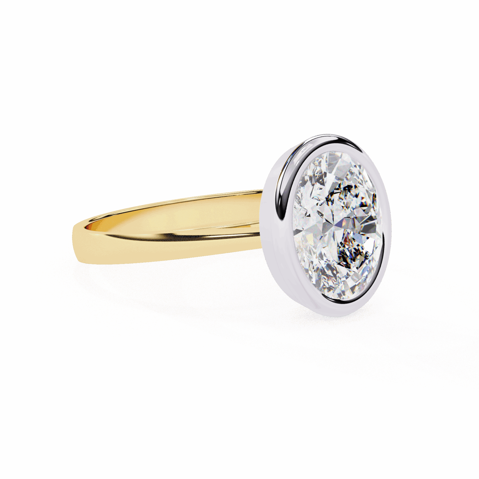 2.5 Carat Oval Minimalist Solitaire Engagement Ring in Moissanite | House of Estara