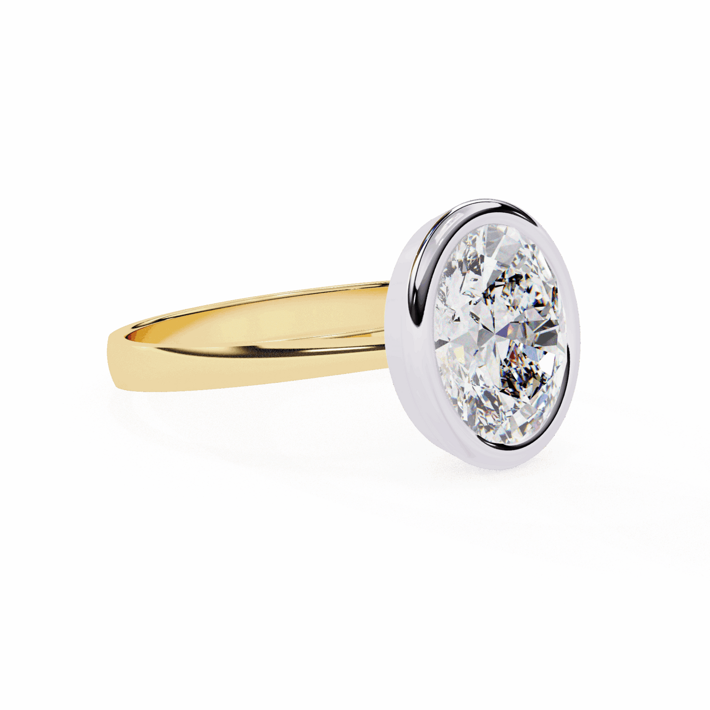 2.5 Carat Oval Minimalist Solitaire Engagement Ring in Moissanite | House of Estara
