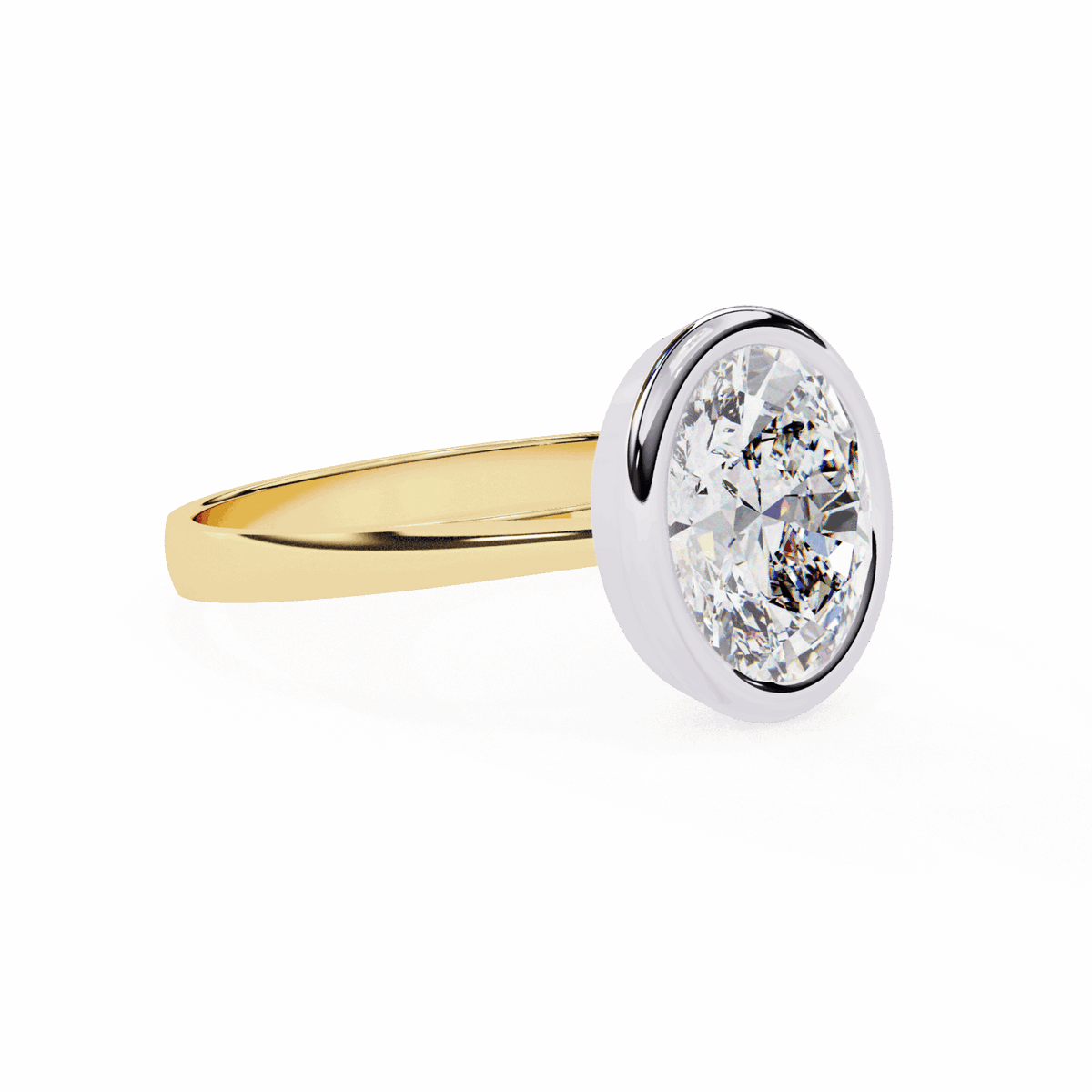 2.5 Carat Oval Minimalist Solitaire Engagement Ring in Moissanite | House of Estara