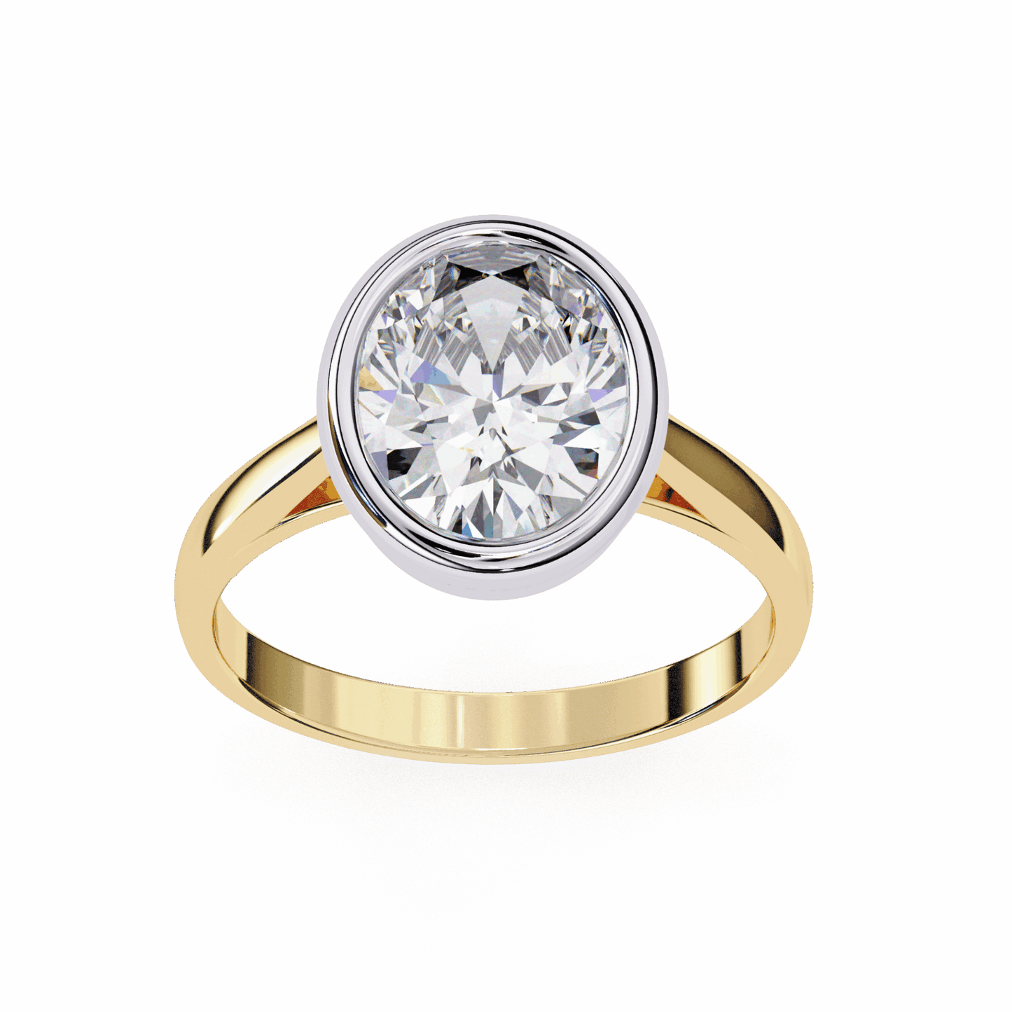 2.5 Carat Oval Minimalist Solitaire Engagement Ring in Moissanite | House of Estara