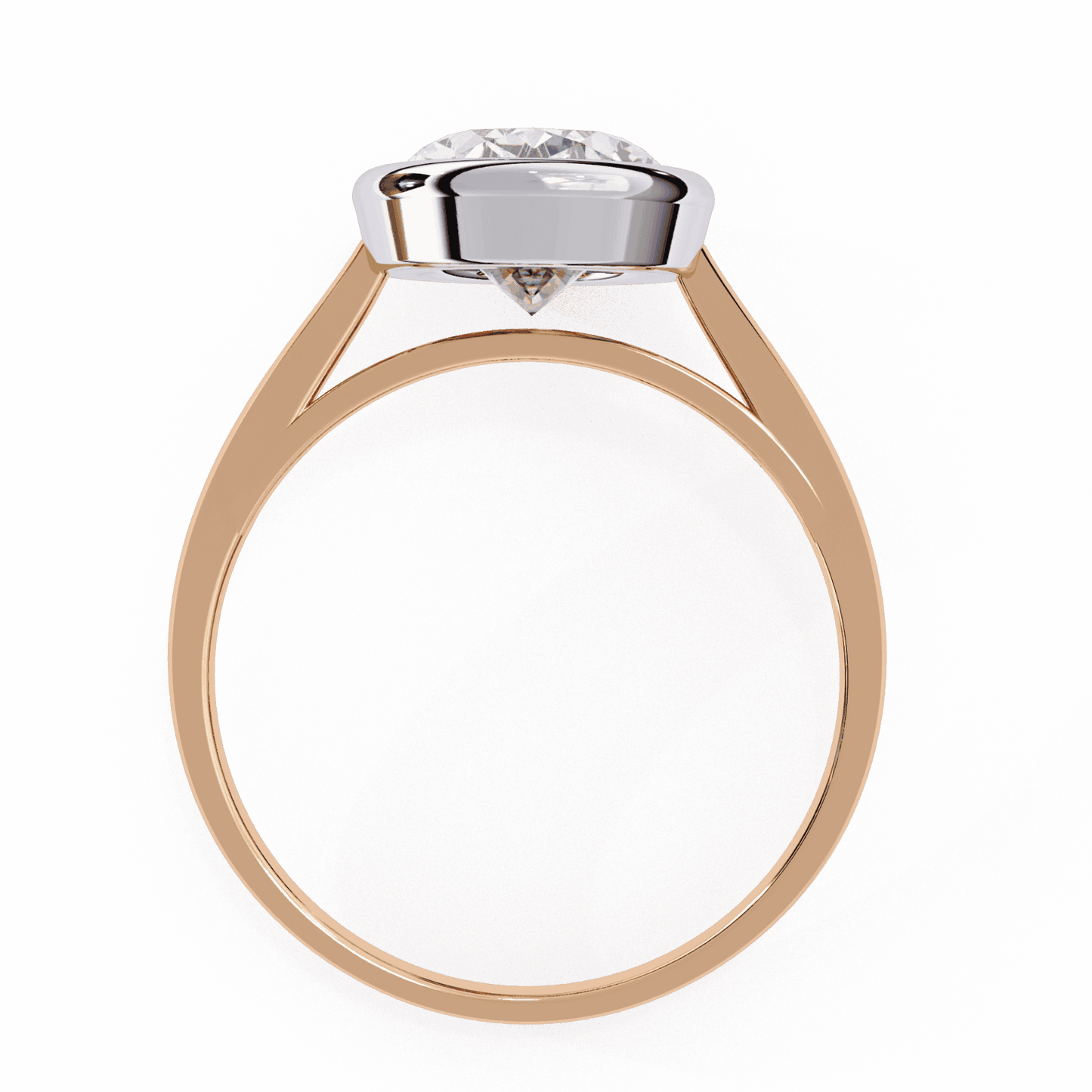 2.5 Carat Oval Minimalist Solitaire Engagement Ring in Moissanite | House of Estara