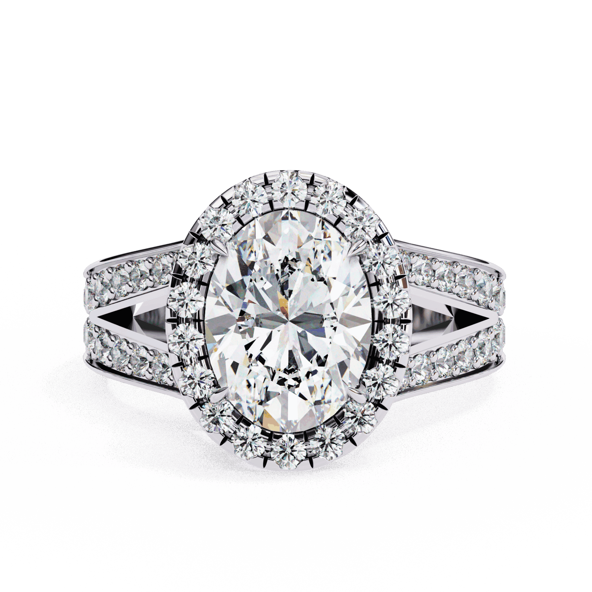 2.25 Carat Oval Signature Wear Ring in Moissanite | House of Estara