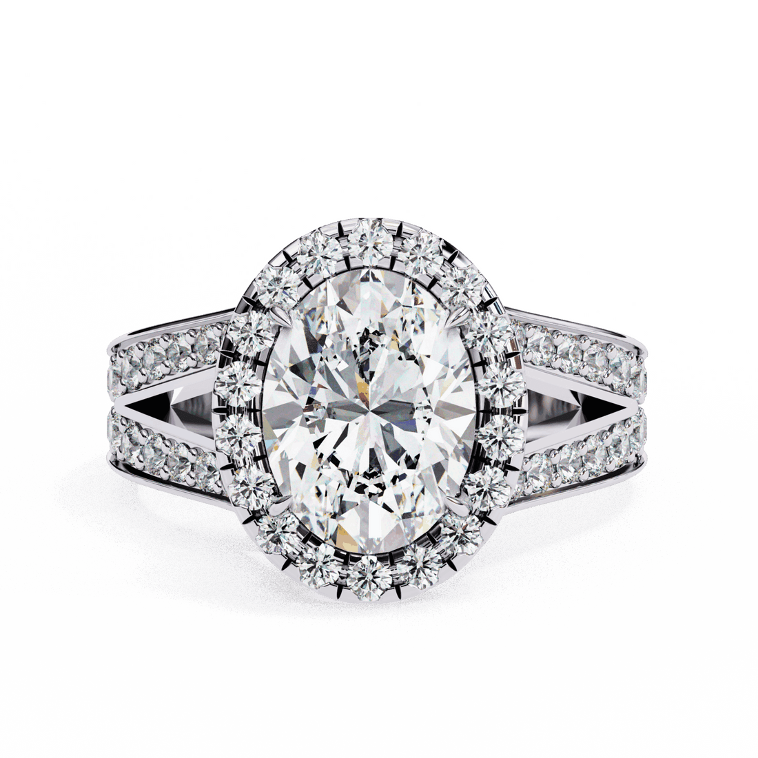 2.25 Carat Oval Signature Wear Ring in Moissanite | House of Estara