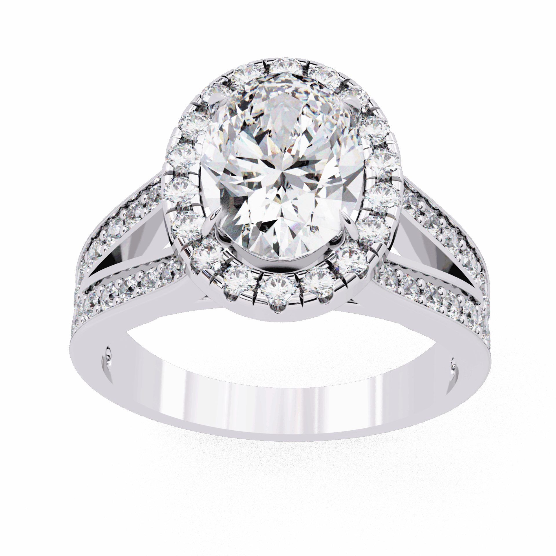 2.25 Carat Oval Signature Wear Ring in Moissanite | House of Estara