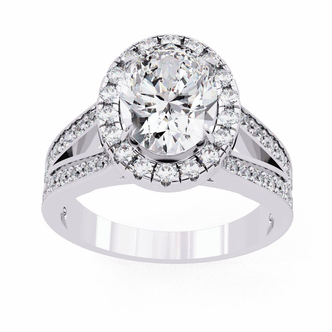 2.25 Carat Oval Signature Wear Ring in Moissanite | House of Estara