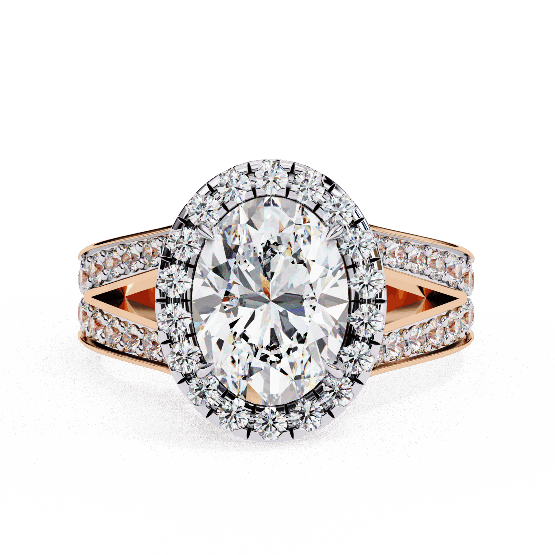 2.25 Carat Oval Signature Wear Ring in Moissanite | House of Estara