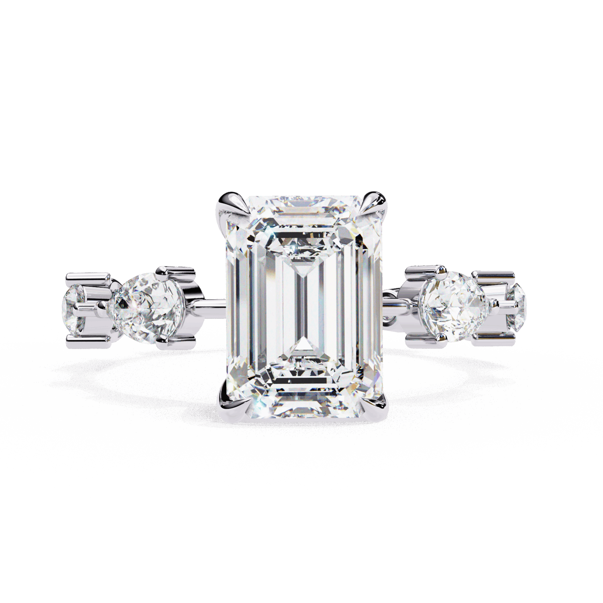 3.75 Carat Radiant Minimal Statement Ring in Moissanite | House of Estara