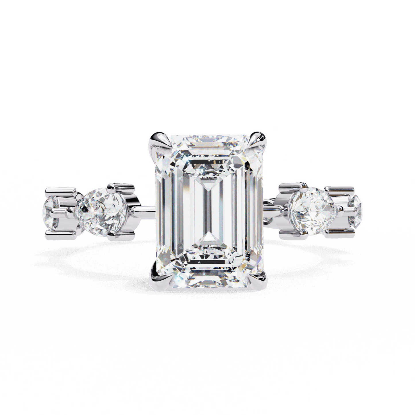 3.75 Carat Radiant Minimal Statement Ring in Moissanite | House of Estara