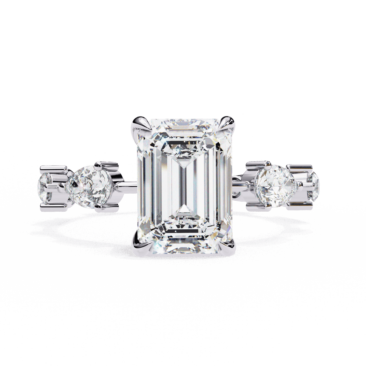 3.75 Carat Radiant Minimal Statement Ring in Moissanite | House of Estara