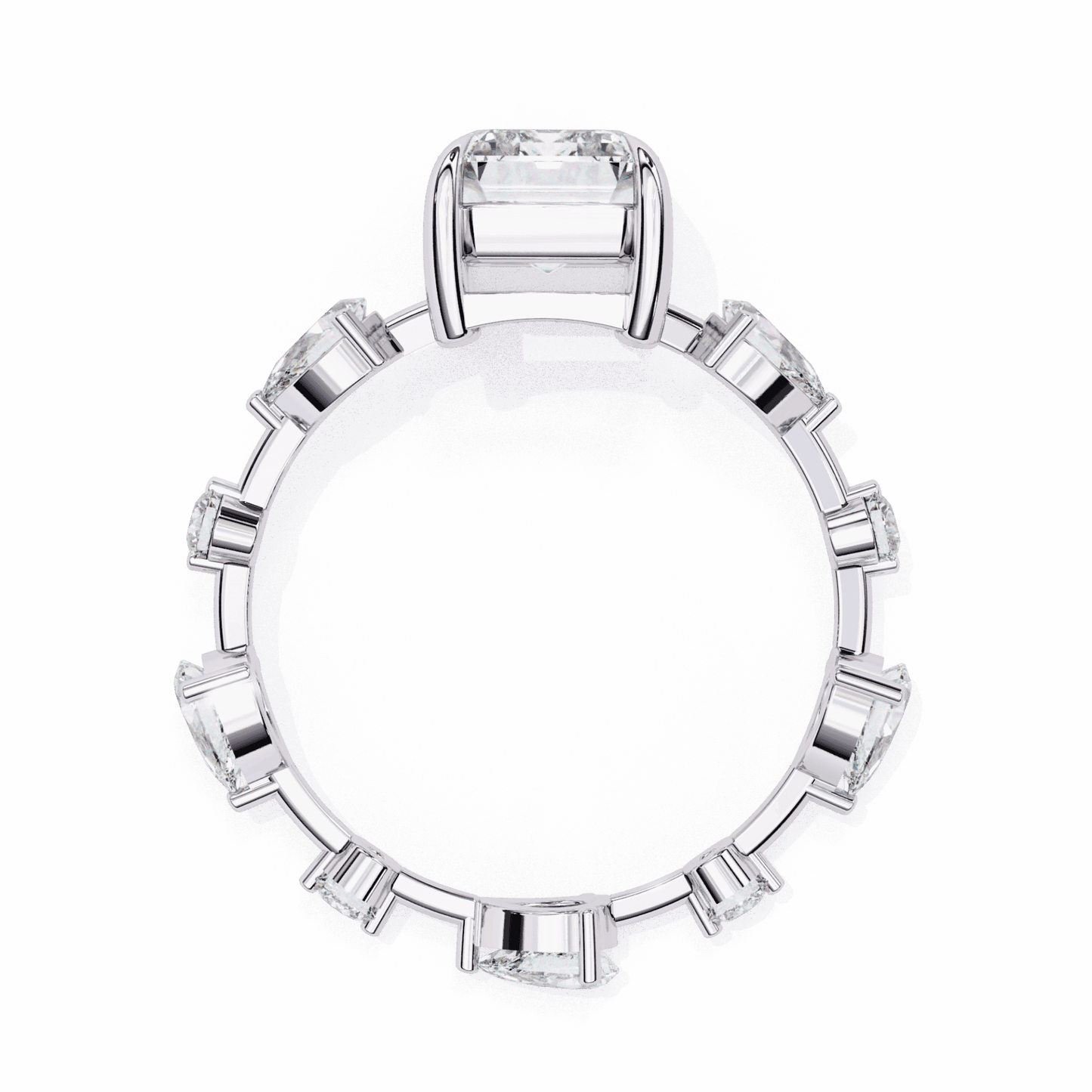 3.75 Carat Radiant Minimal Statement Ring in Moissanite | House of Estara