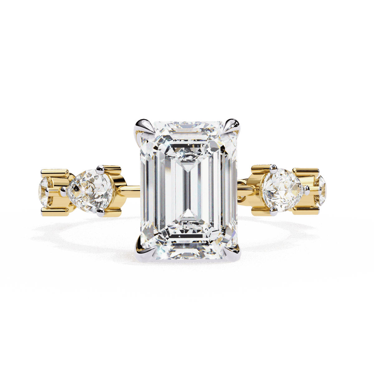 3.75 Carat Radiant Minimal Statement Ring in Moissanite | House of Estara