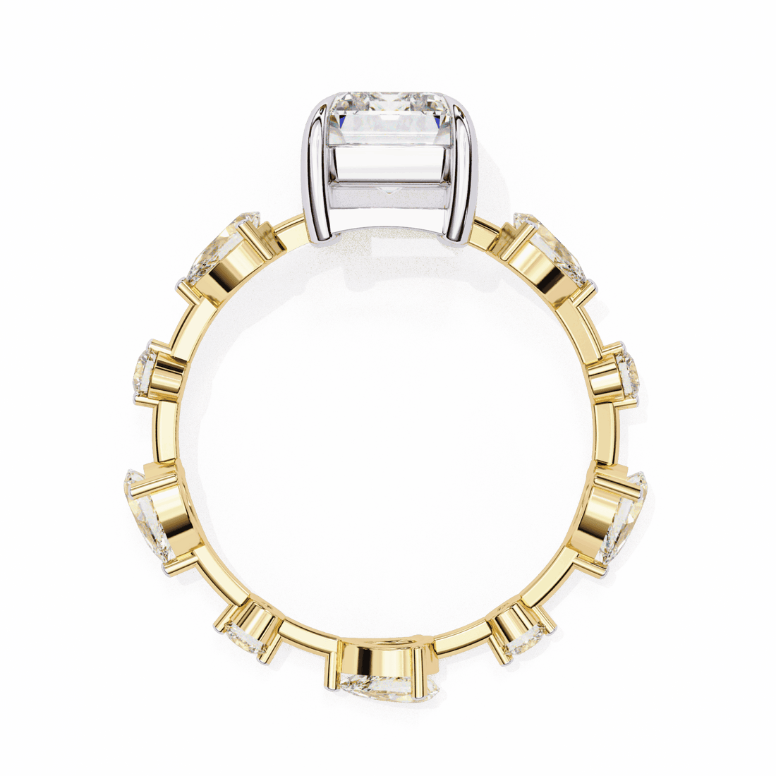 3.75 Carat Radiant Minimal Statement Ring in Moissanite | House of Estara