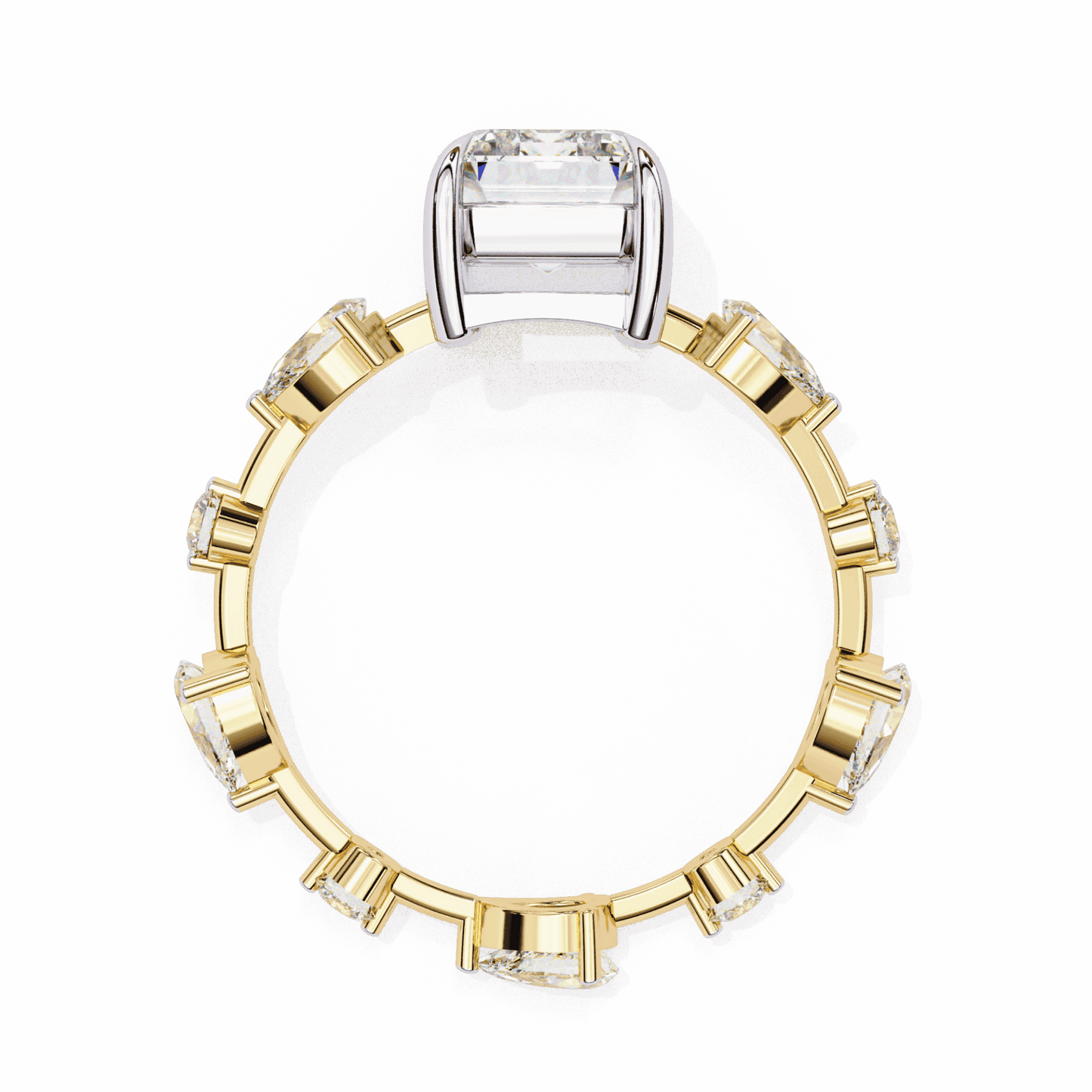 3.75 Carat Radiant Minimal Statement Ring in Moissanite | House of Estara