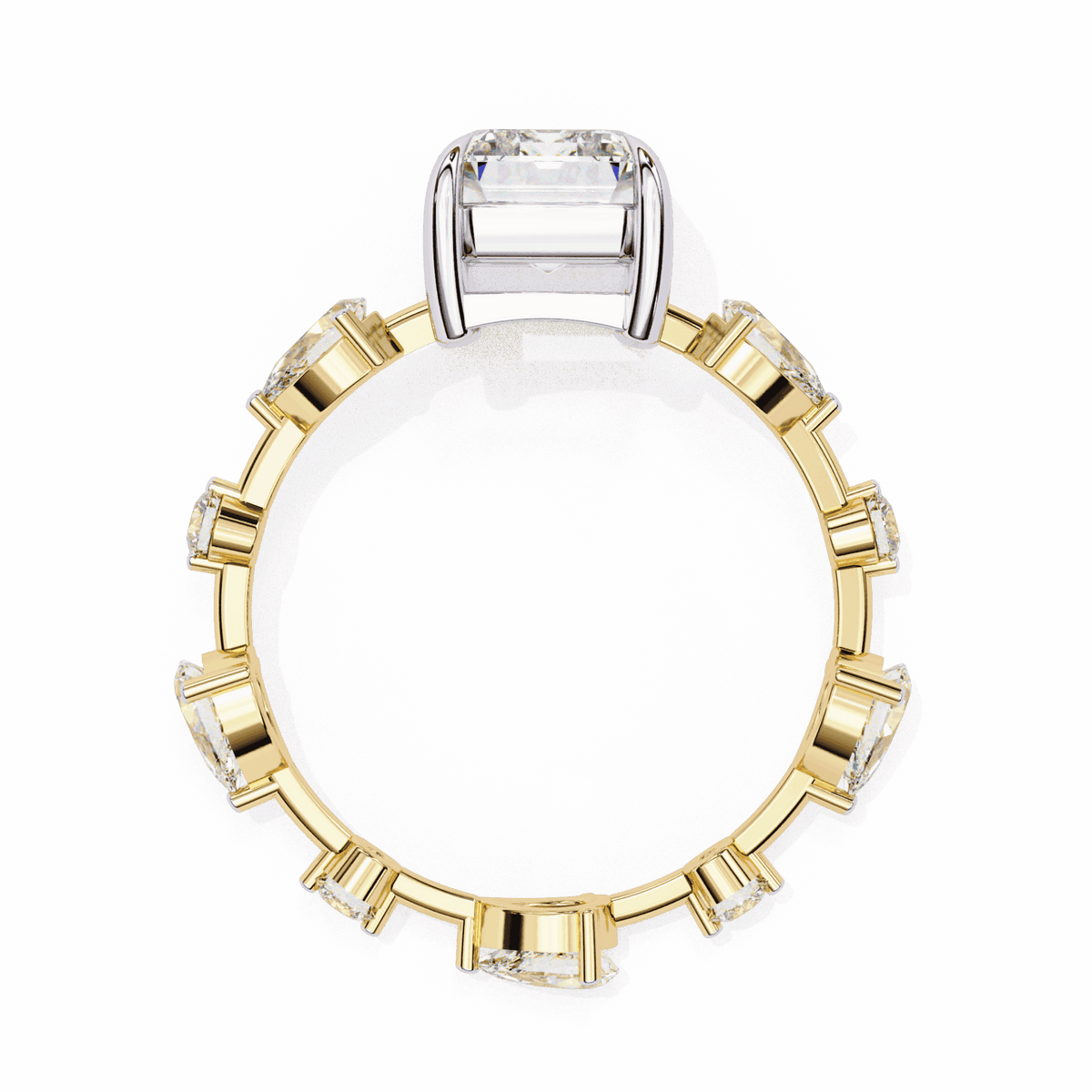 3.75 Carat Radiant Minimal Statement Ring in Moissanite | House of Estara