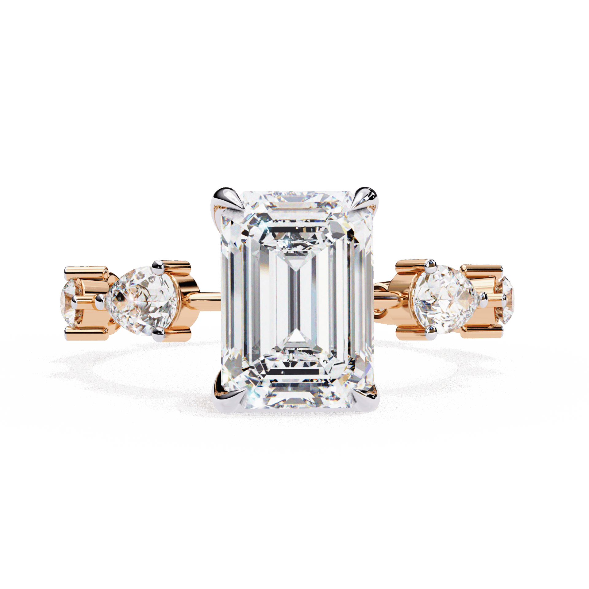 3.75 Carat Radiant Minimal Statement Ring in Moissanite | House of Estara