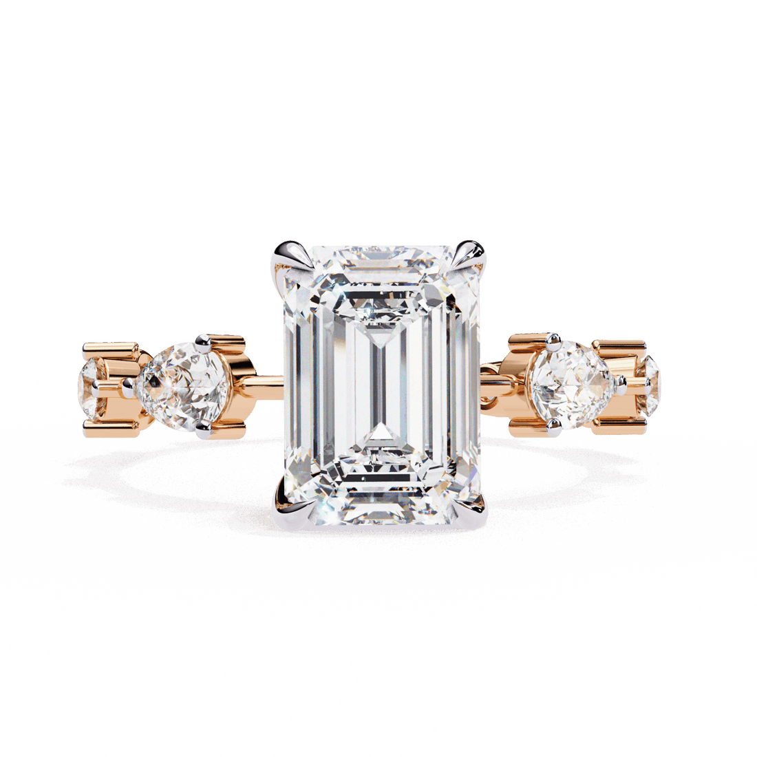 3.75 Carat Radiant Minimal Statement Ring in Moissanite | House of Estara