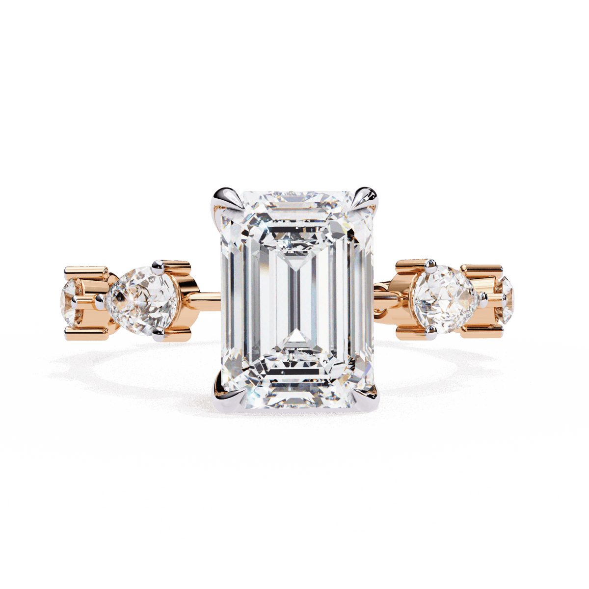 3.75 Carat Radiant Minimal Statement Ring in Moissanite | House of Estara