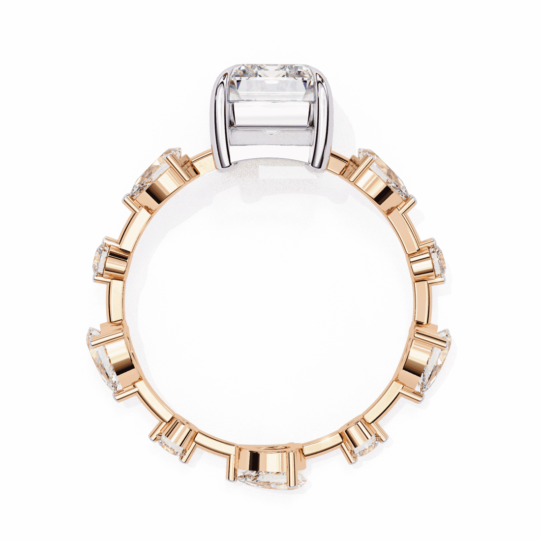 3.75 Carat Radiant Minimal Statement Ring in Moissanite | House of Estara