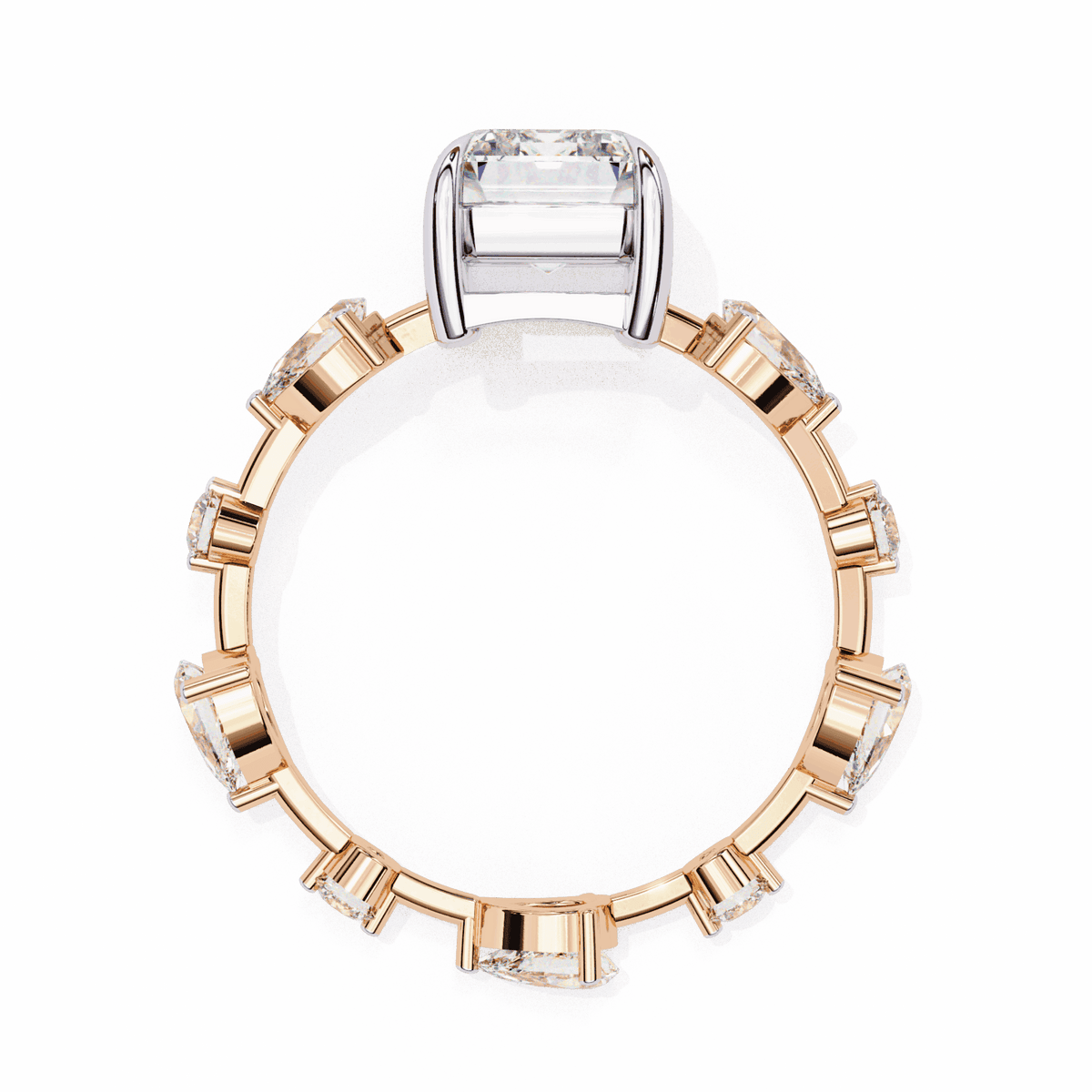 3.75 Carat Radiant Minimal Statement Ring in Moissanite | House of Estara