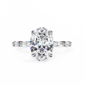 3.25 Carat Oval Cut Infinity Solitaire Moissanite Ring