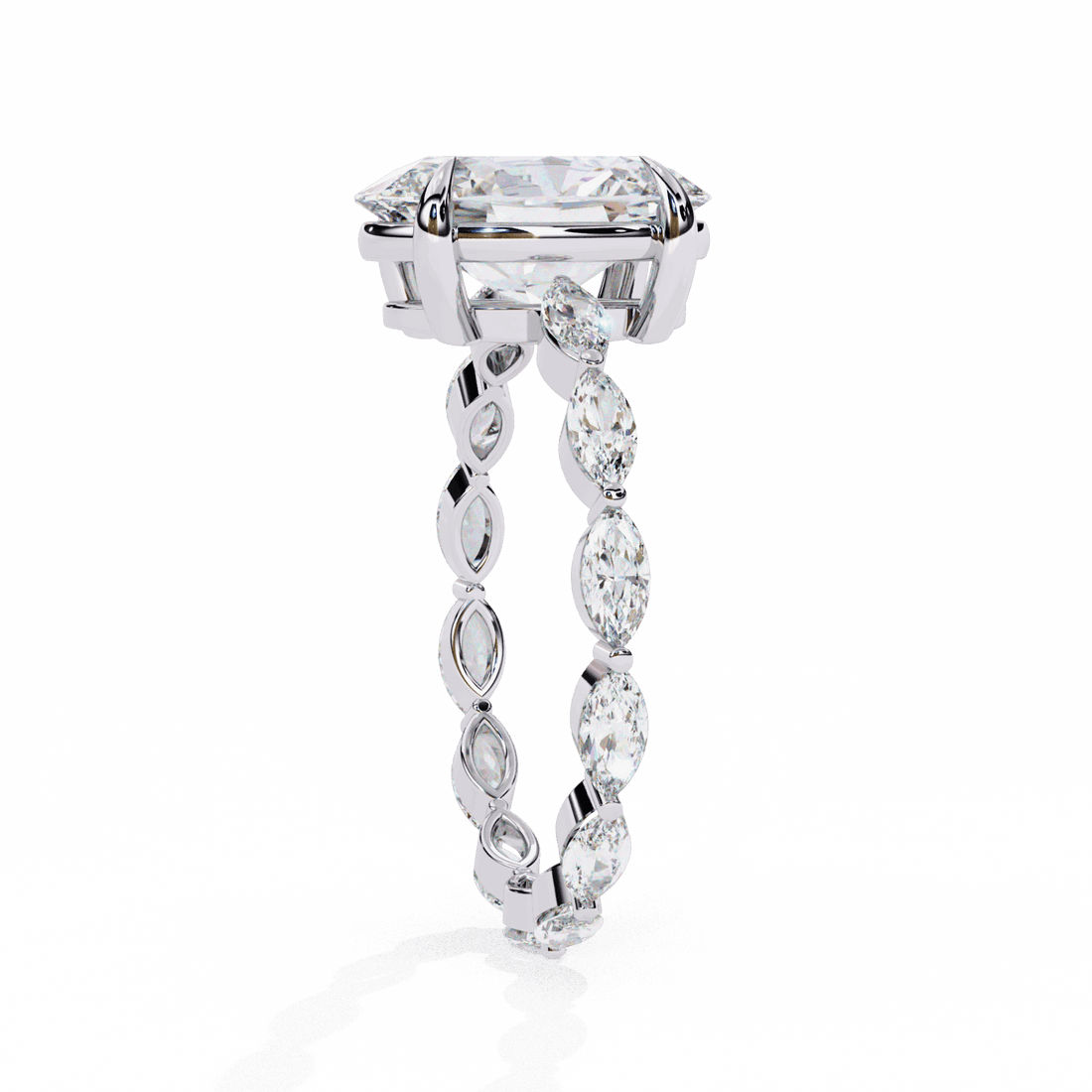 3.25 Carat Oval Infinity Solitaire Ring in Moissanite | House of Estara