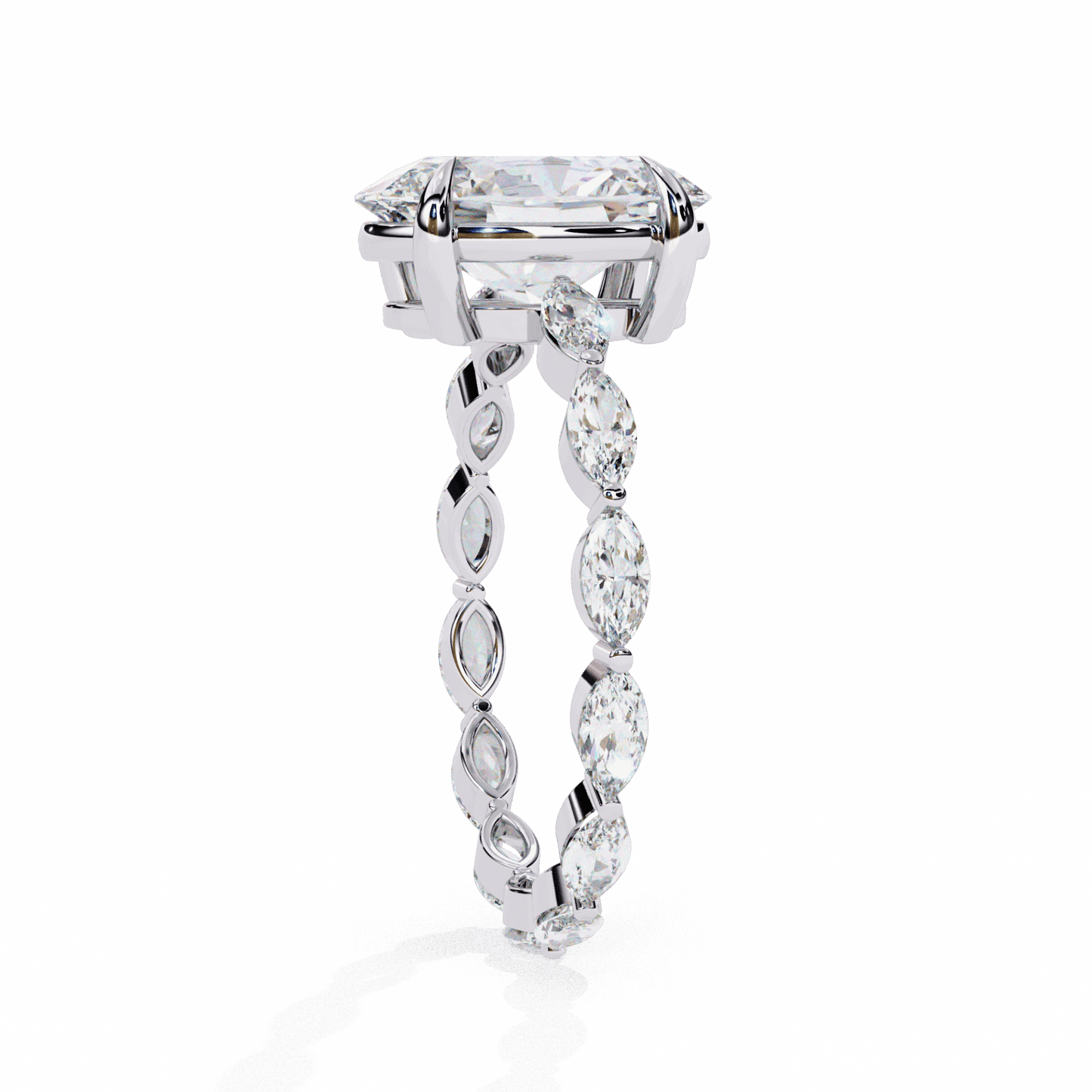 3.25 Carat Oval Infinity Solitaire Ring in Moissanite | House of Estara