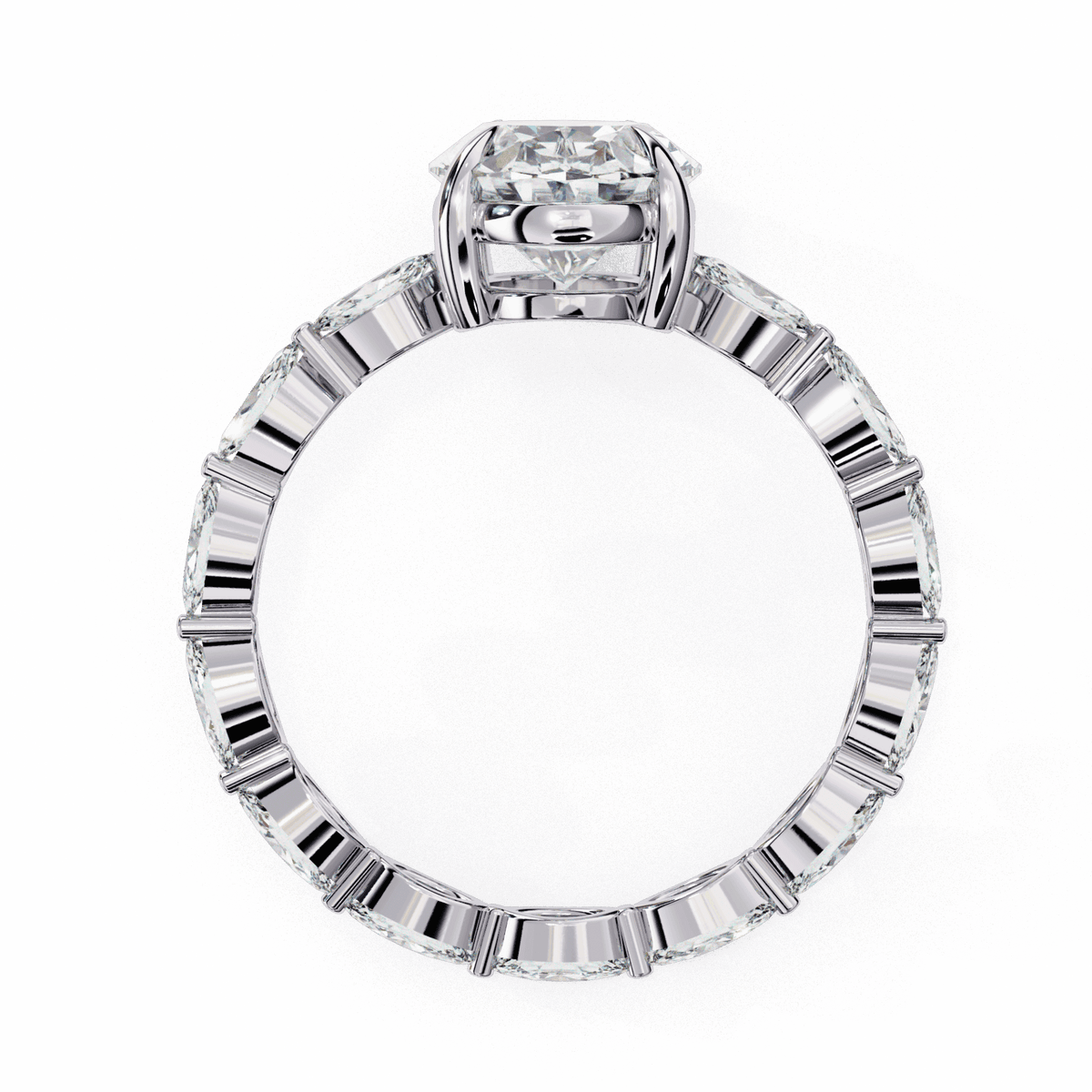 3.25 Carat Oval Infinity Solitaire Ring in Moissanite | House of Estara