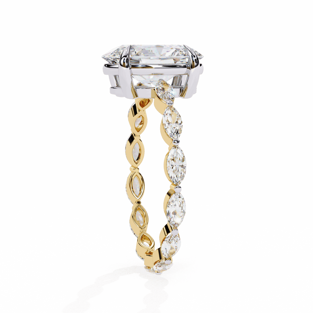 3.25 Carat Oval Infinity Solitaire Ring in Moissanite | House of Estara