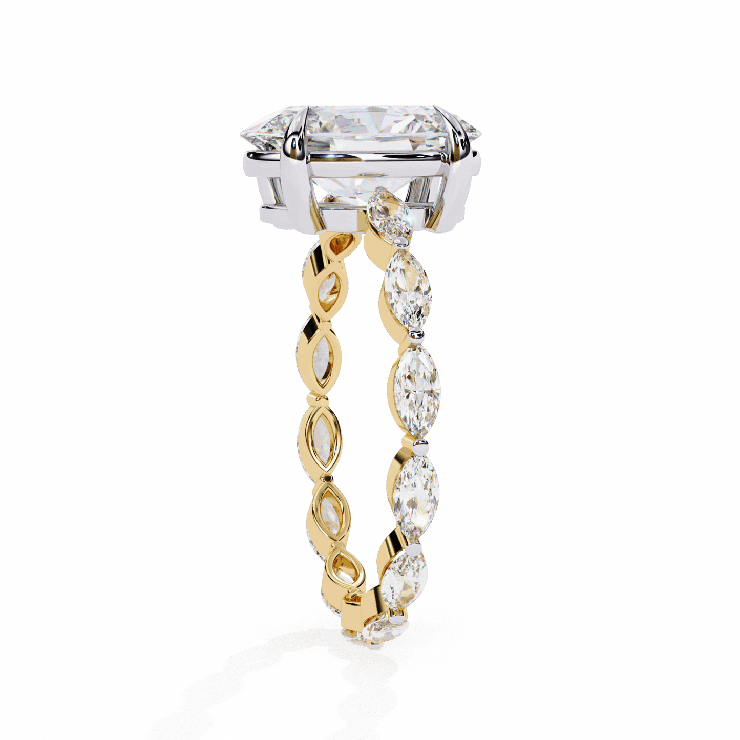 3.25 Carat Oval Infinity Solitaire Ring in Moissanite | House of Estara