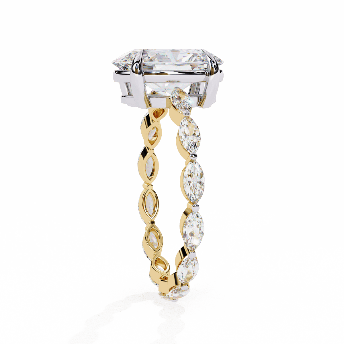 3.25 Carat Oval Infinity Solitaire Ring in Moissanite | House of Estara