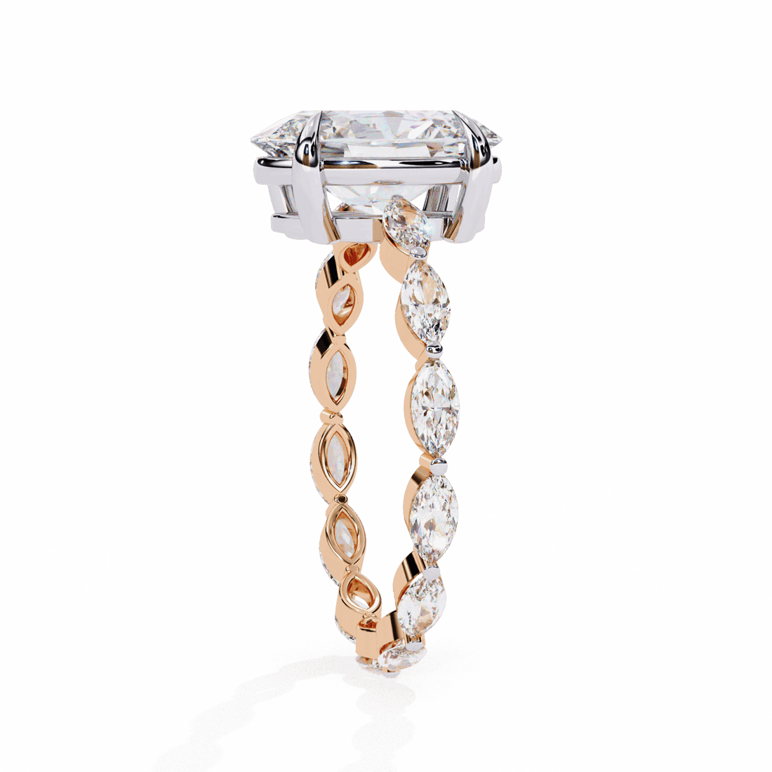 3.25 Carat Oval Infinity Solitaire Ring in Moissanite | House of Estara